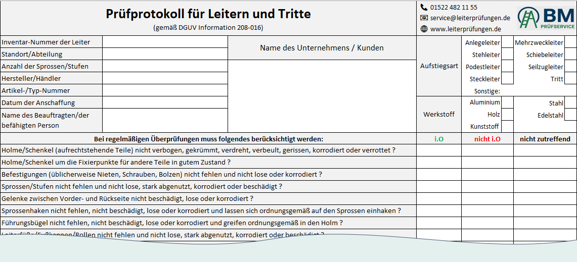 leiterprüfung-ruhrgebiet-kontrollblatt-checkliste-prüfprotokoll